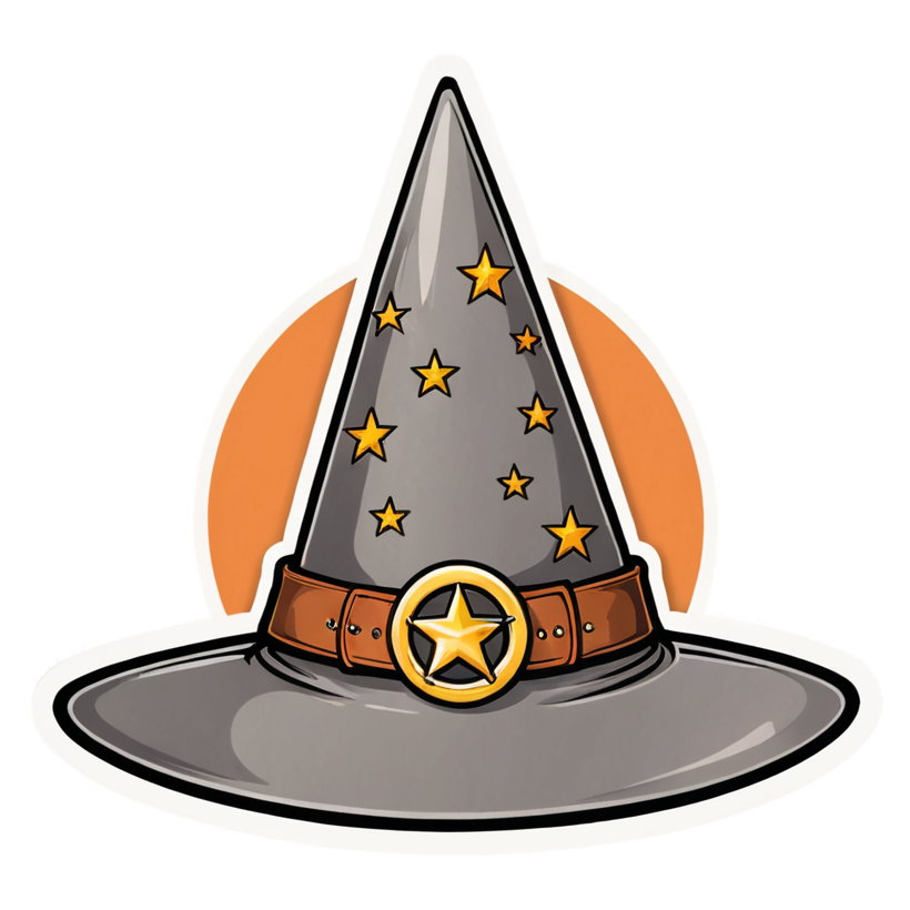 Witch Hat (retro) — spooky stickers