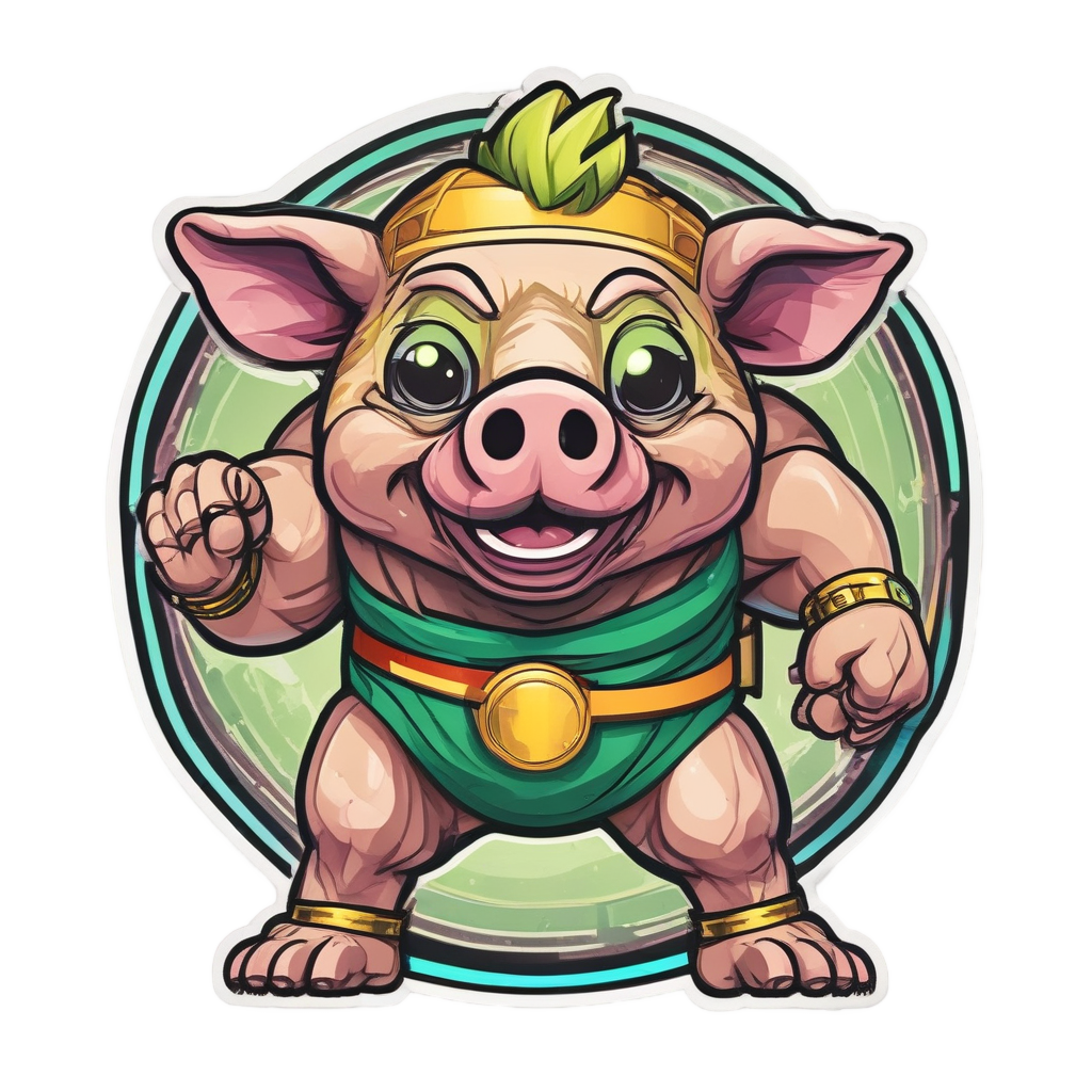 Sporty Piglet Champ — farm nursery stickers