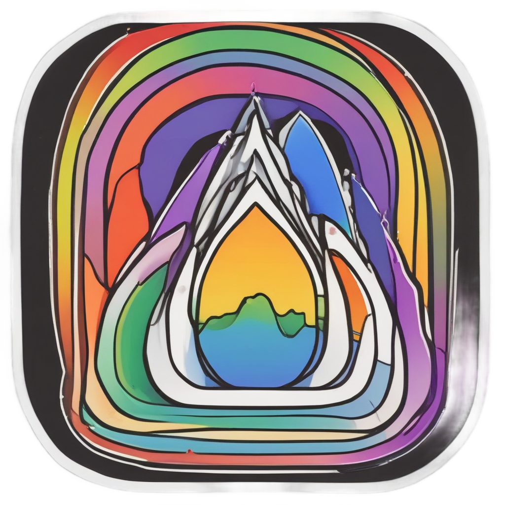Stacked Vessels Hold Rainbow — celestial stickers