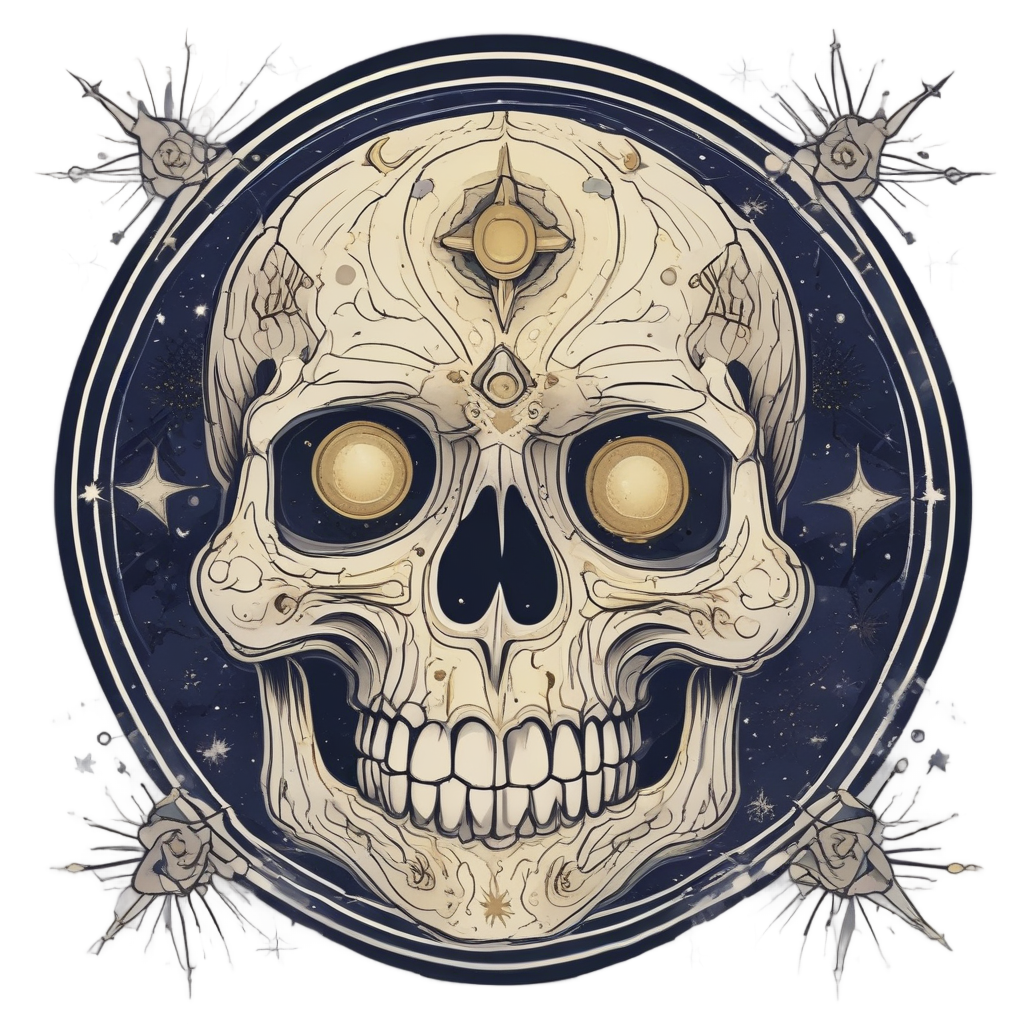 Star Constellation Skull — war-paint skull stickers