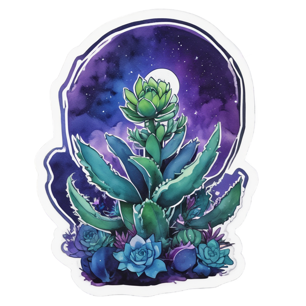 Star-Gazing Succulent — succulents stickers