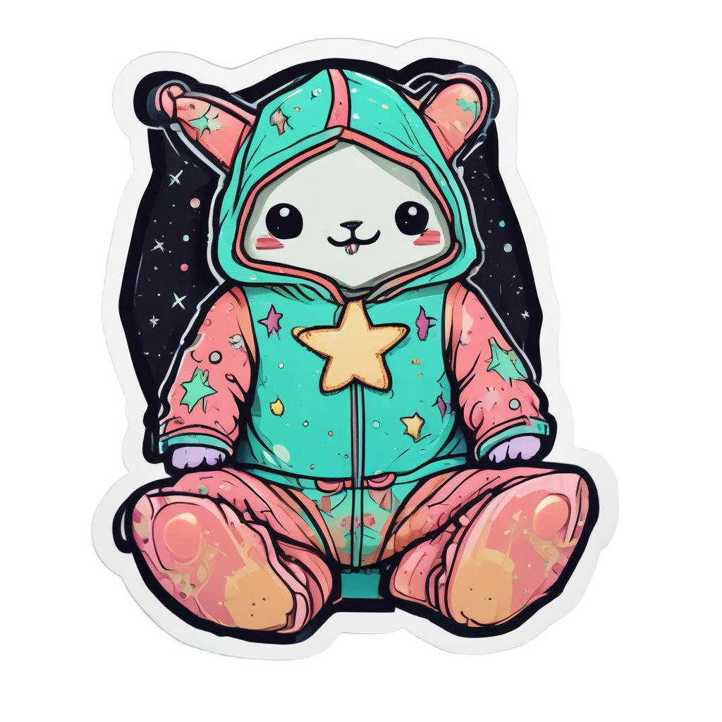 Star in Onesie Pajamas — celestial stickers