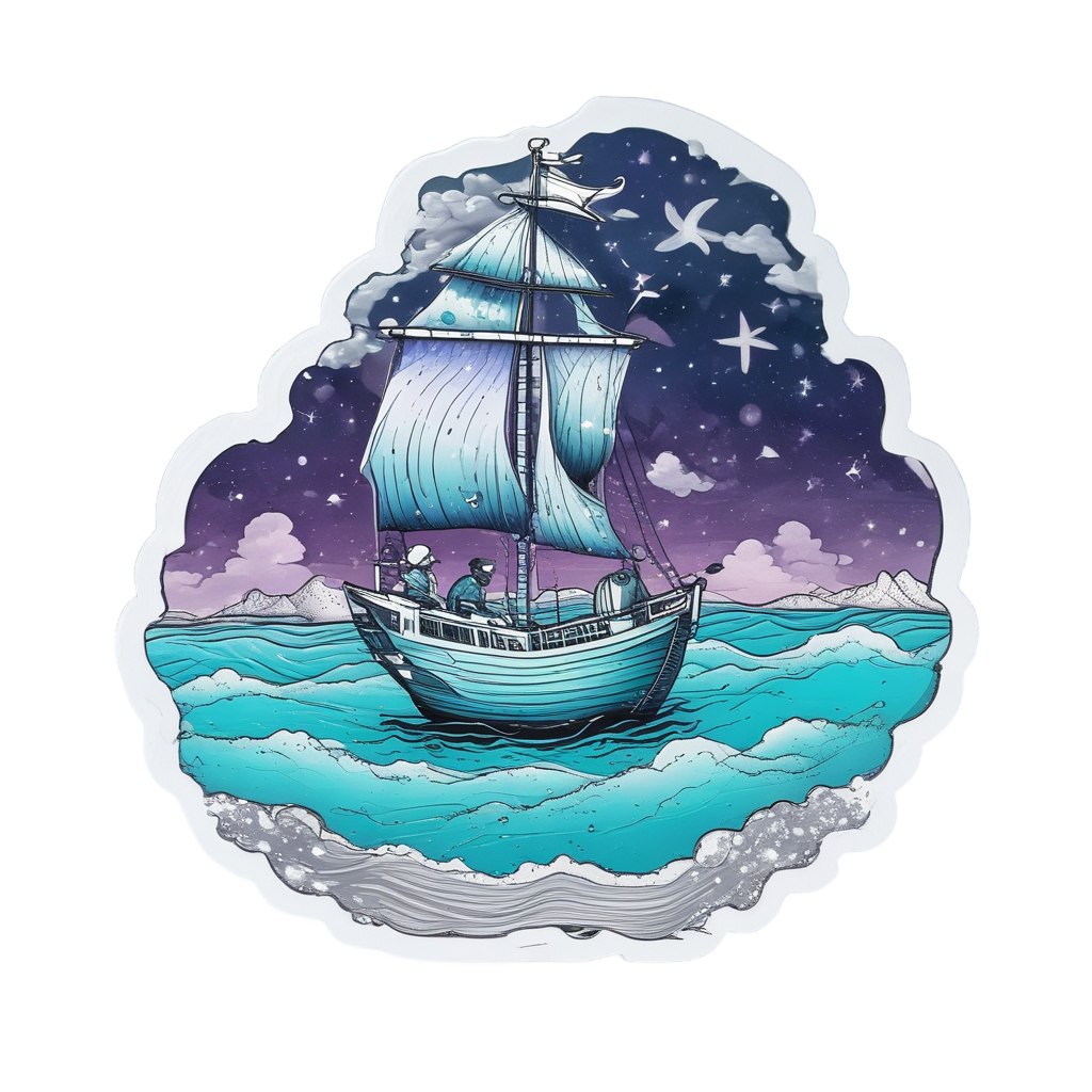 Star Sailing Cloud — celestial stickers