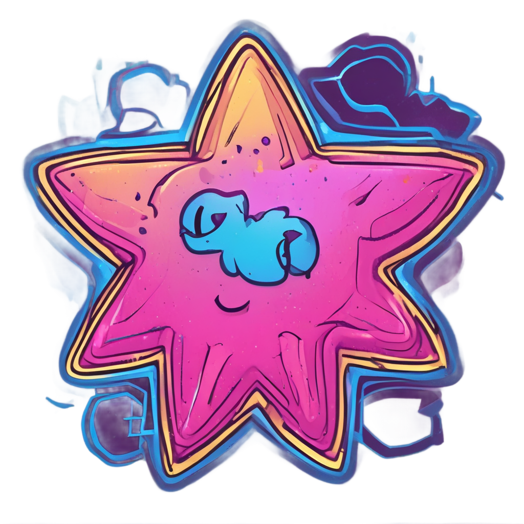 Star Snuggled in Blanket — celestial stickers
