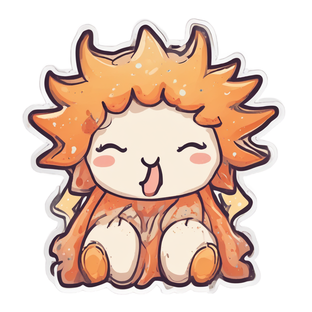 Star Yawning Stretching Arms — celestial stickers
