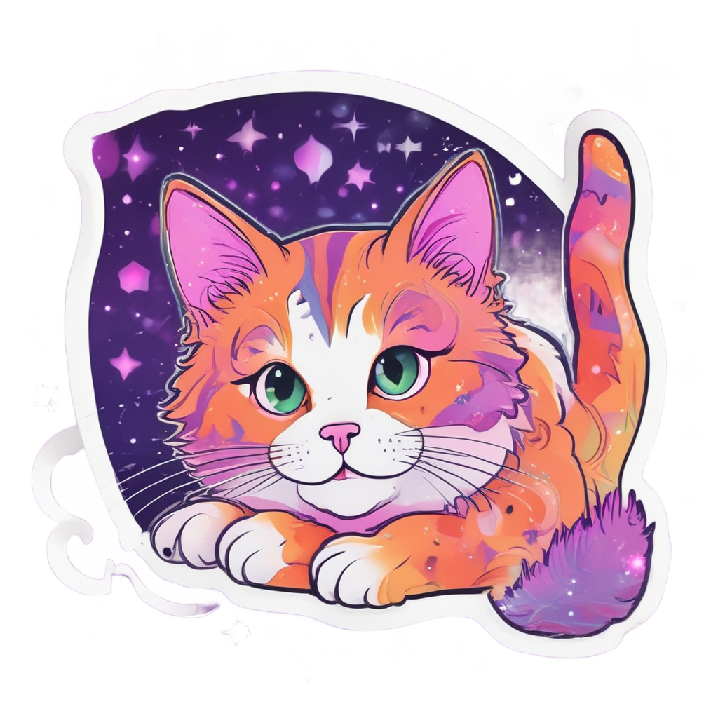 Stargazer Calico — cats stickers