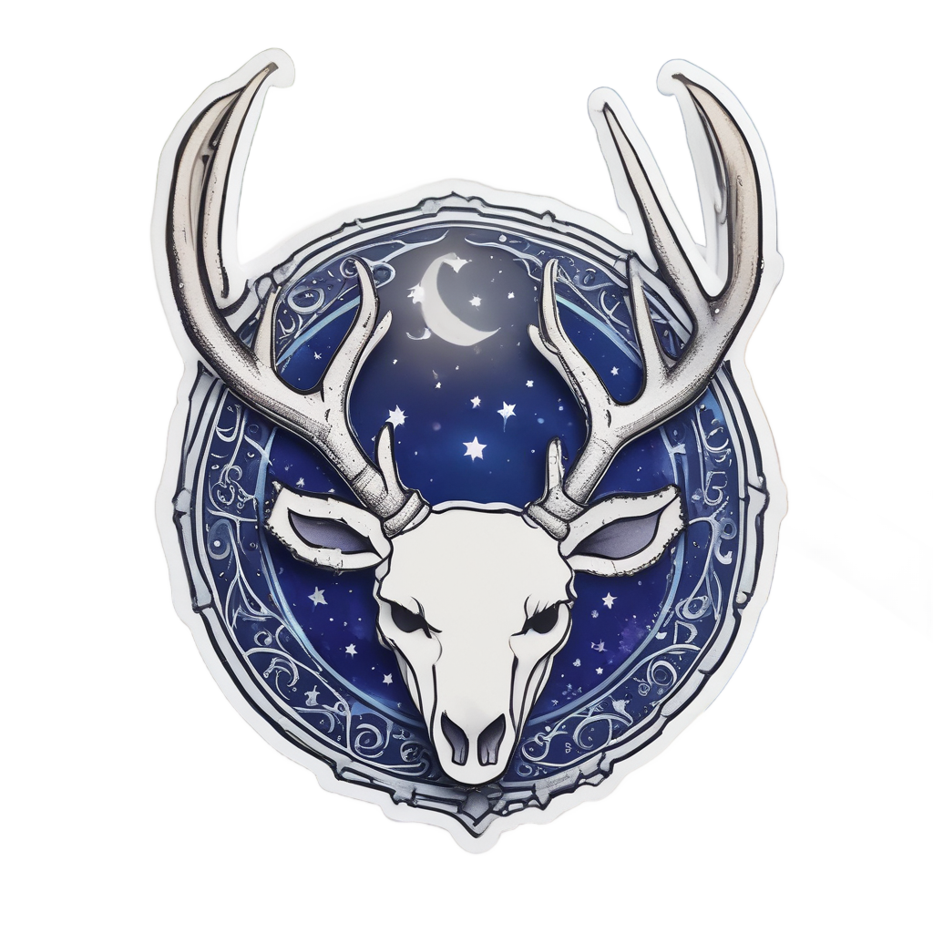 Starry Antler Crest — tactical & outdoor stickers
