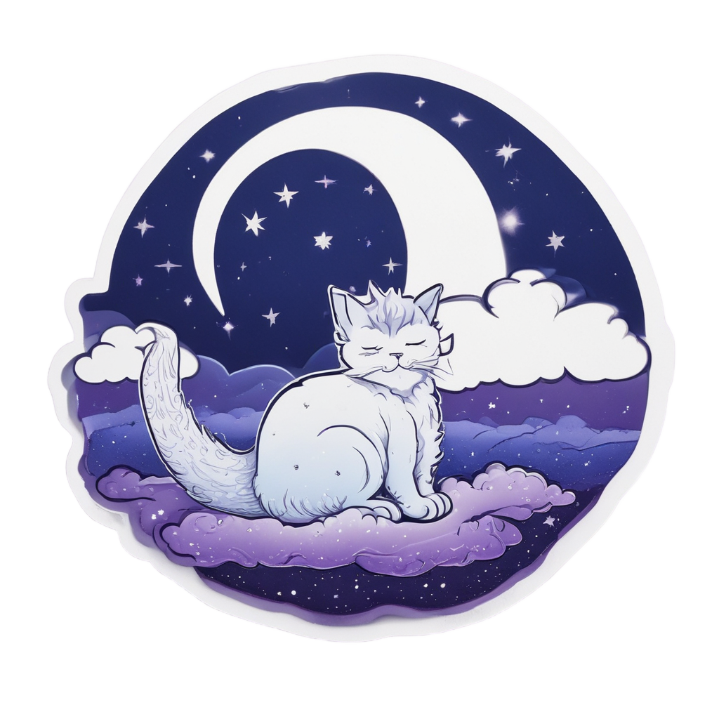 Starry Cloud Lullaby — moon stickers