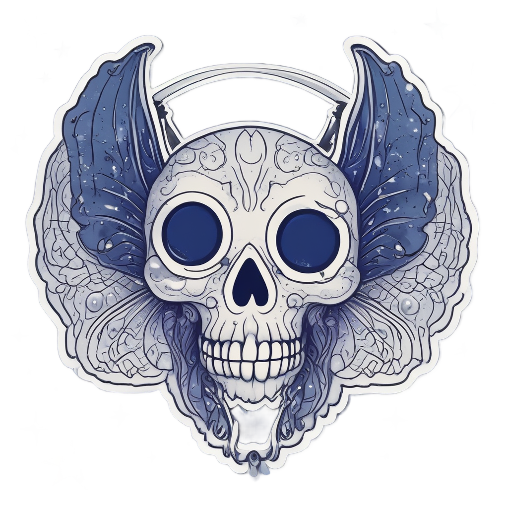 Starry Eye Gaze — line-art skull stickers