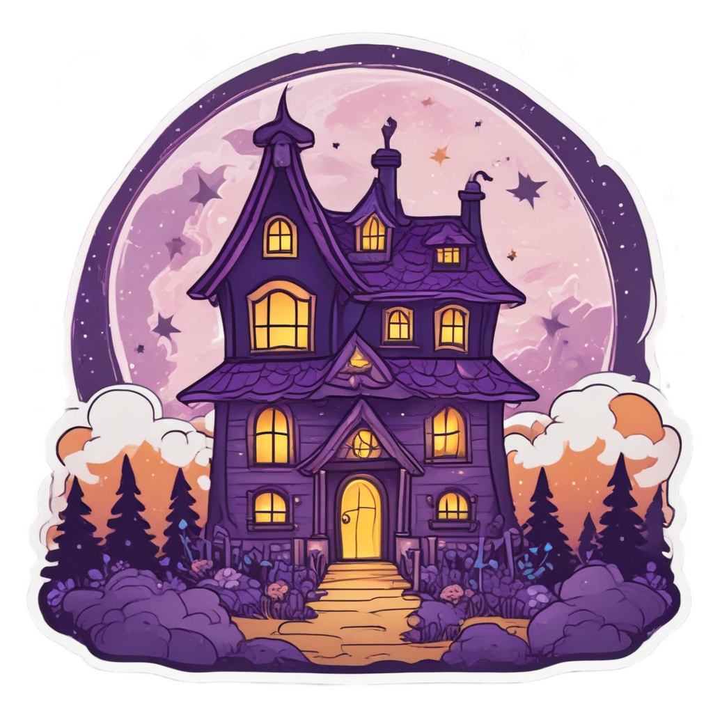 Starry Night Cabin — horror stickers