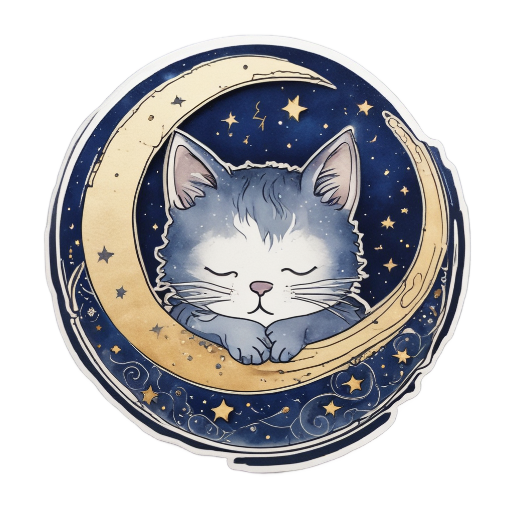 Starry Night Sleeper — kawaii animals stickers