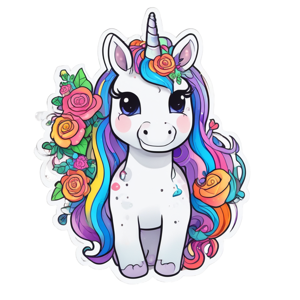 Starstruck Rose Unicorn — bouquets stickers