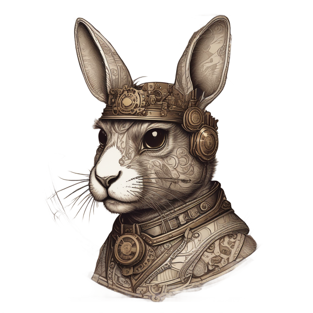 Steampunk Bunny Goggles — farm nursery stickers