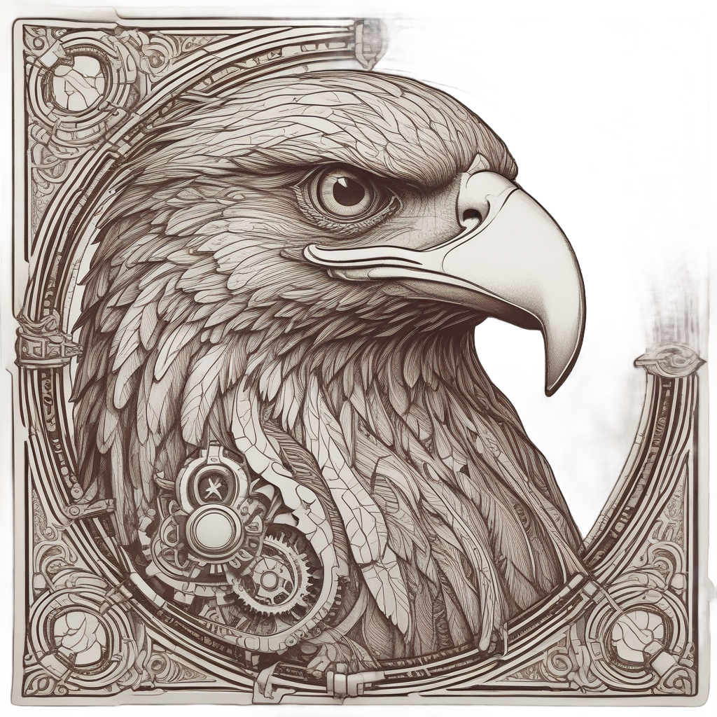 Steampunk Eagle Inventor — birds stickers