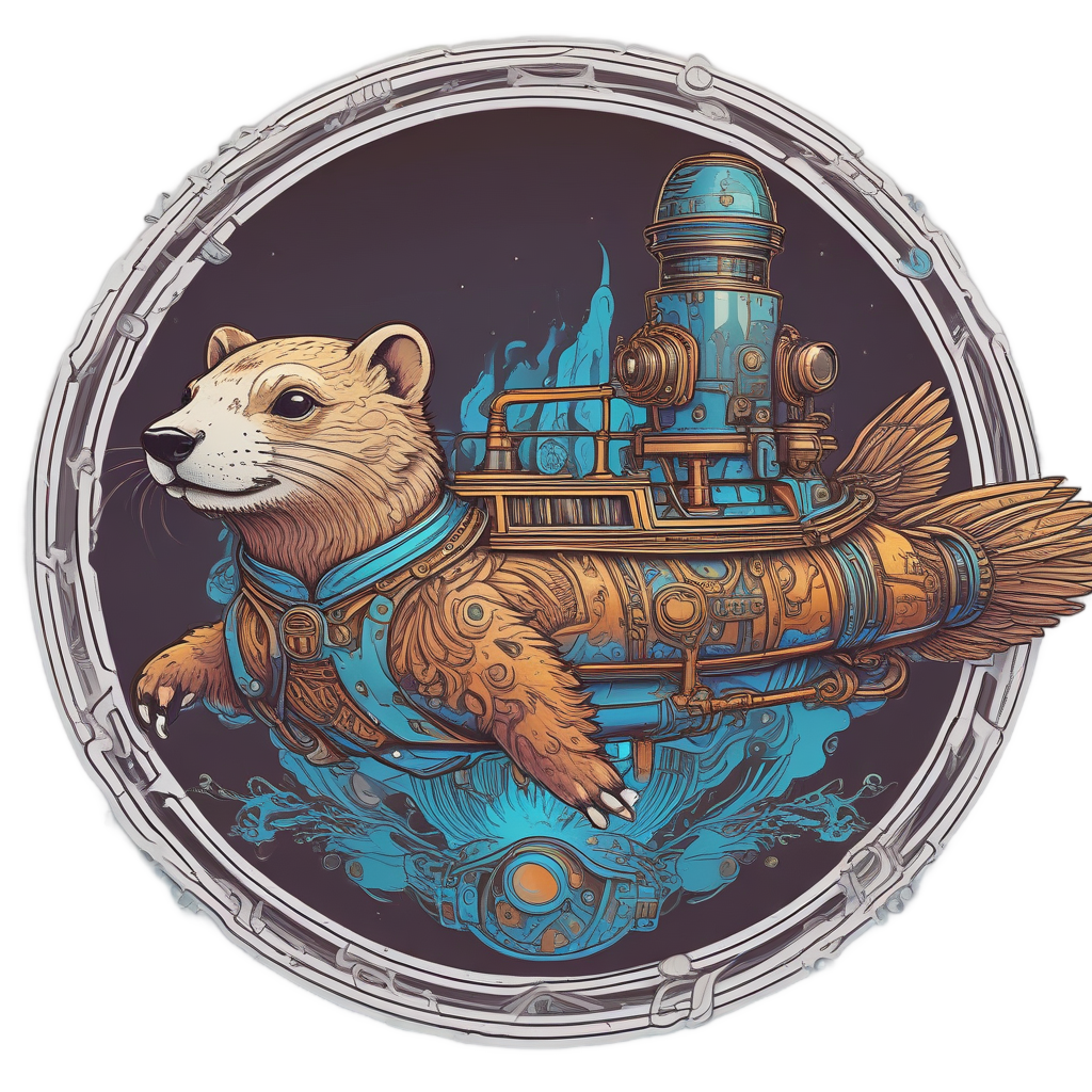 Steampunk Otter Goggles — wildlife stickers