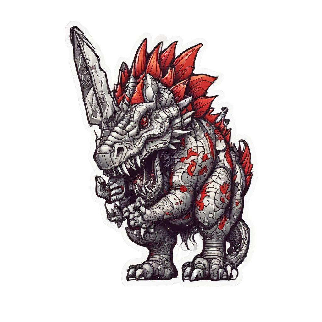 Stegosaurus with Dagger — dinosaurs stickers