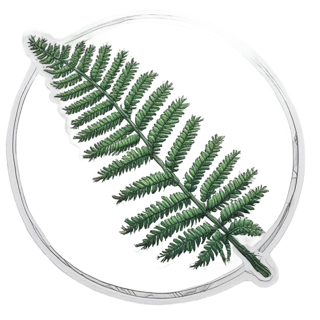 Stitched Fern Quilt — line botanical stickers