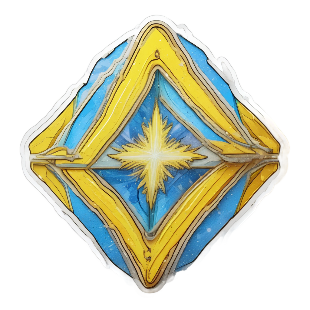 Stripe Ice Crystal — warning signage stickers