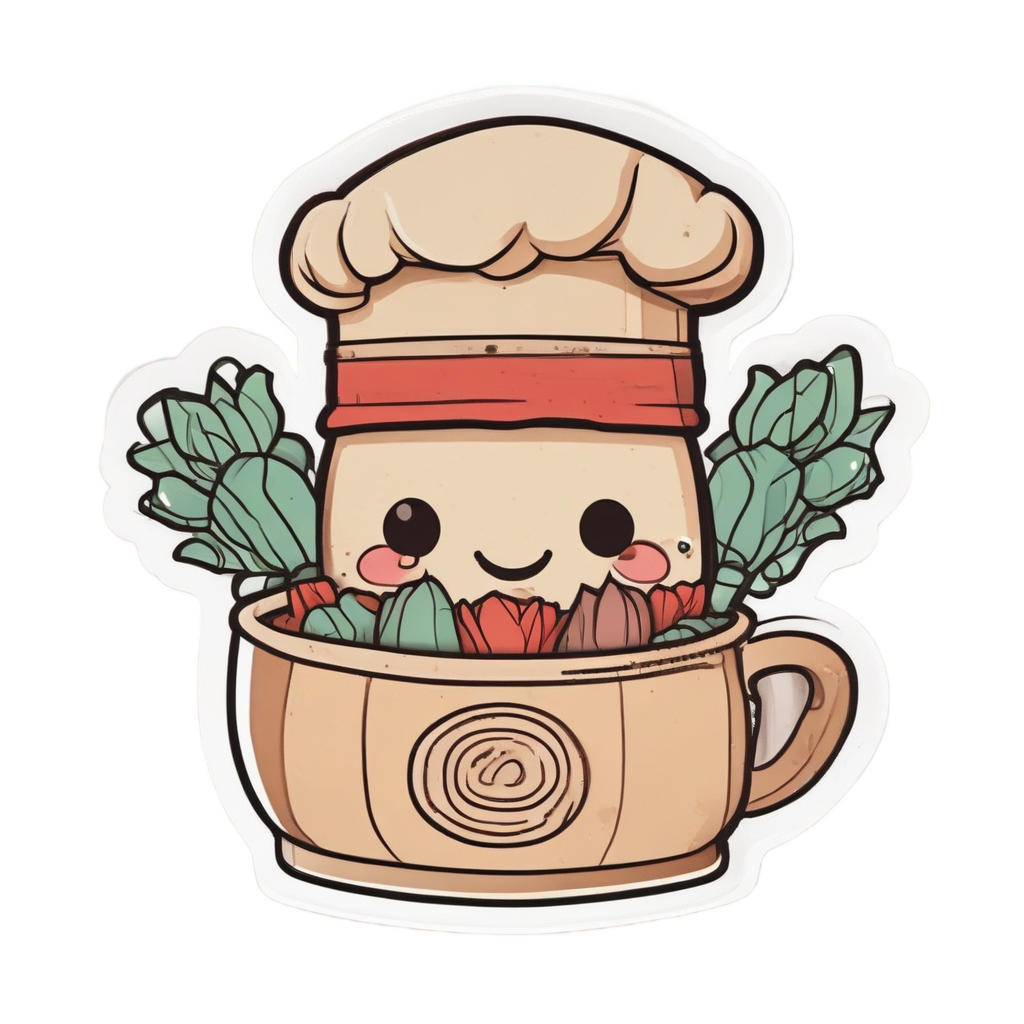 Succulent Chef Hat — succulents stickers
