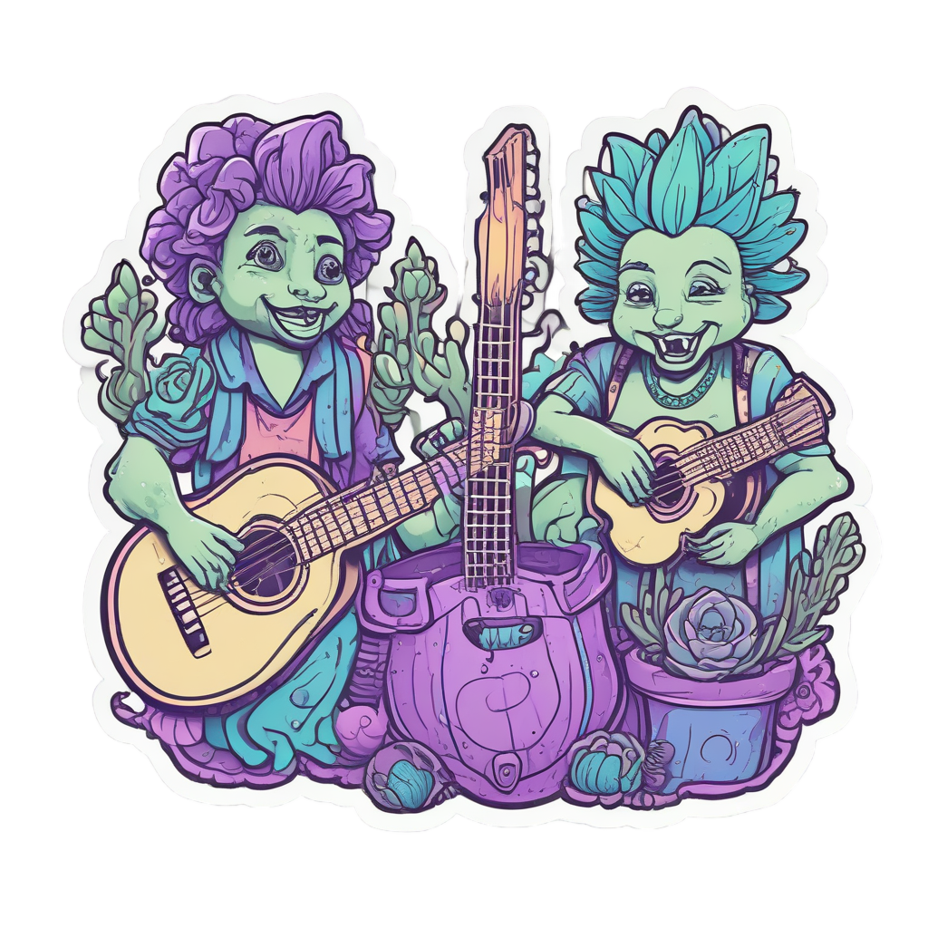 Succulent Music Band — succulents stickers