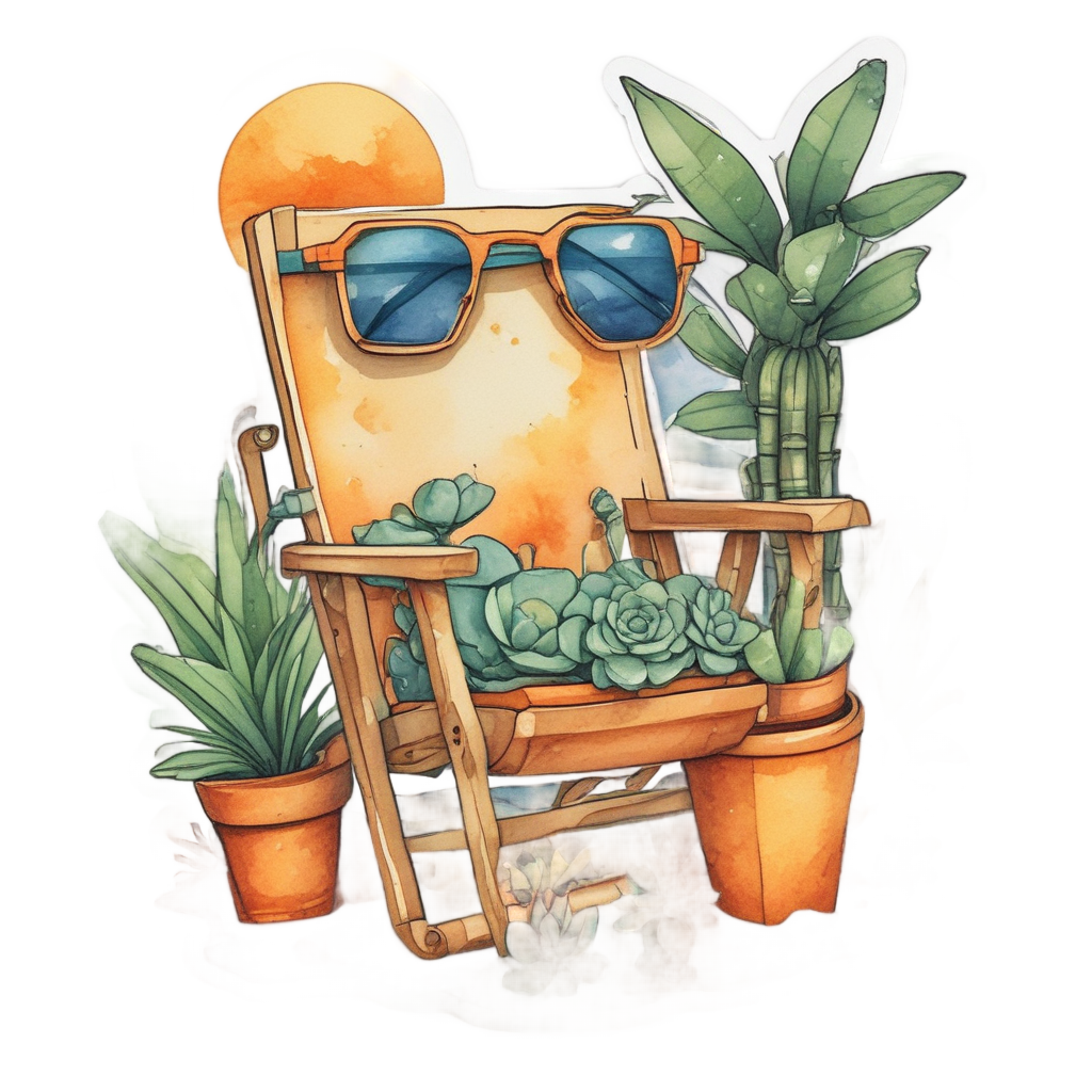 Succulent Sunbathing Smile — succulents stickers