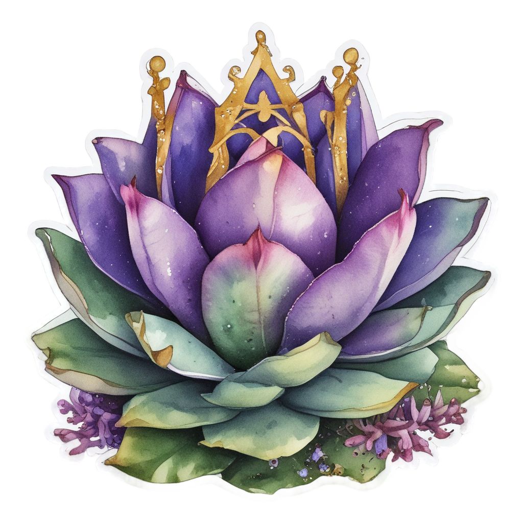 Succulent with Crown Royal — succulents stickers