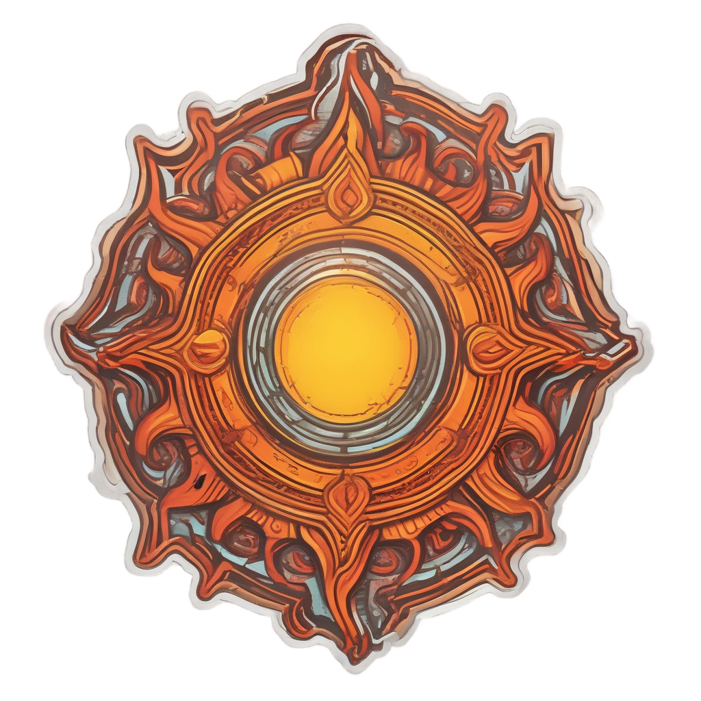 Sun and Flame Dance — celestial stickers
