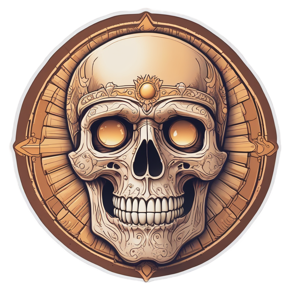 Sun-Kissed Skull Smile — boho skull stickers