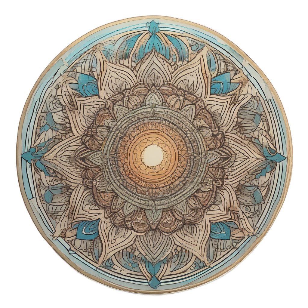 Sun with a Mandala Backdrop — boho nursery stickers