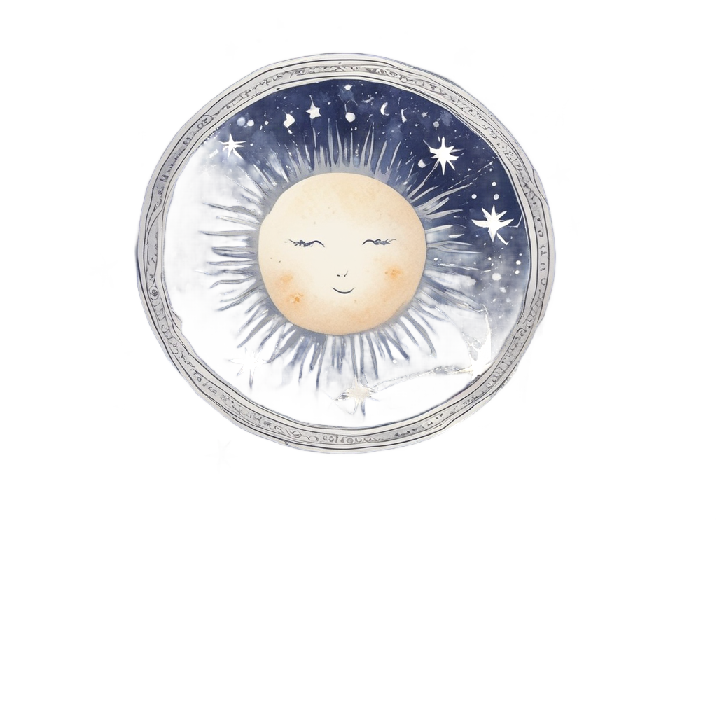 Sun with Starry Trail — boho nursery stickers