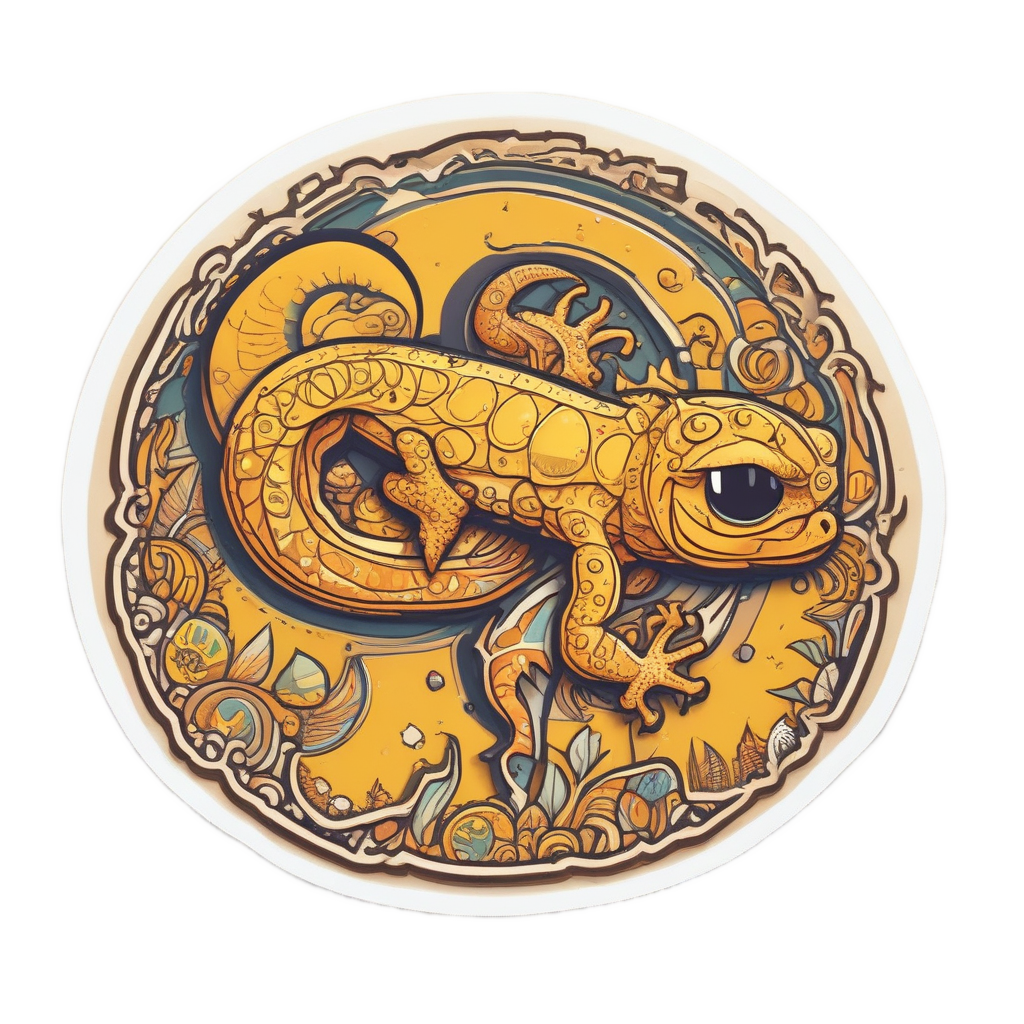 Sunbathing Gecko Delight — reptiles stickers
