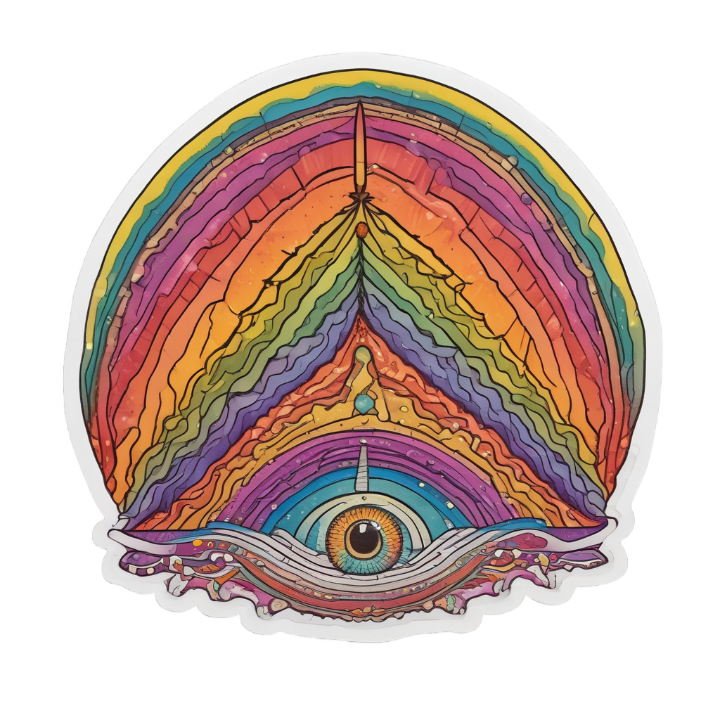 Sunburst Rainbow Eye — boho nursery stickers