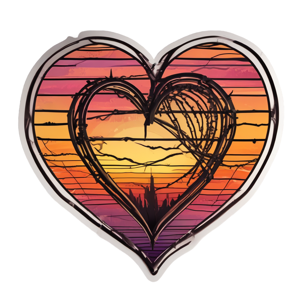 Sunburst Wound — barbed wire stickers