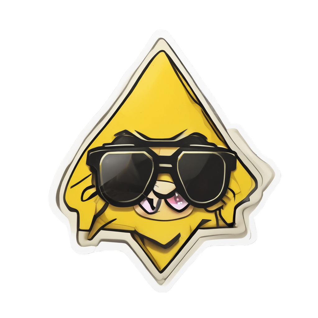 Sunglasses Caution Cool — warning signage stickers