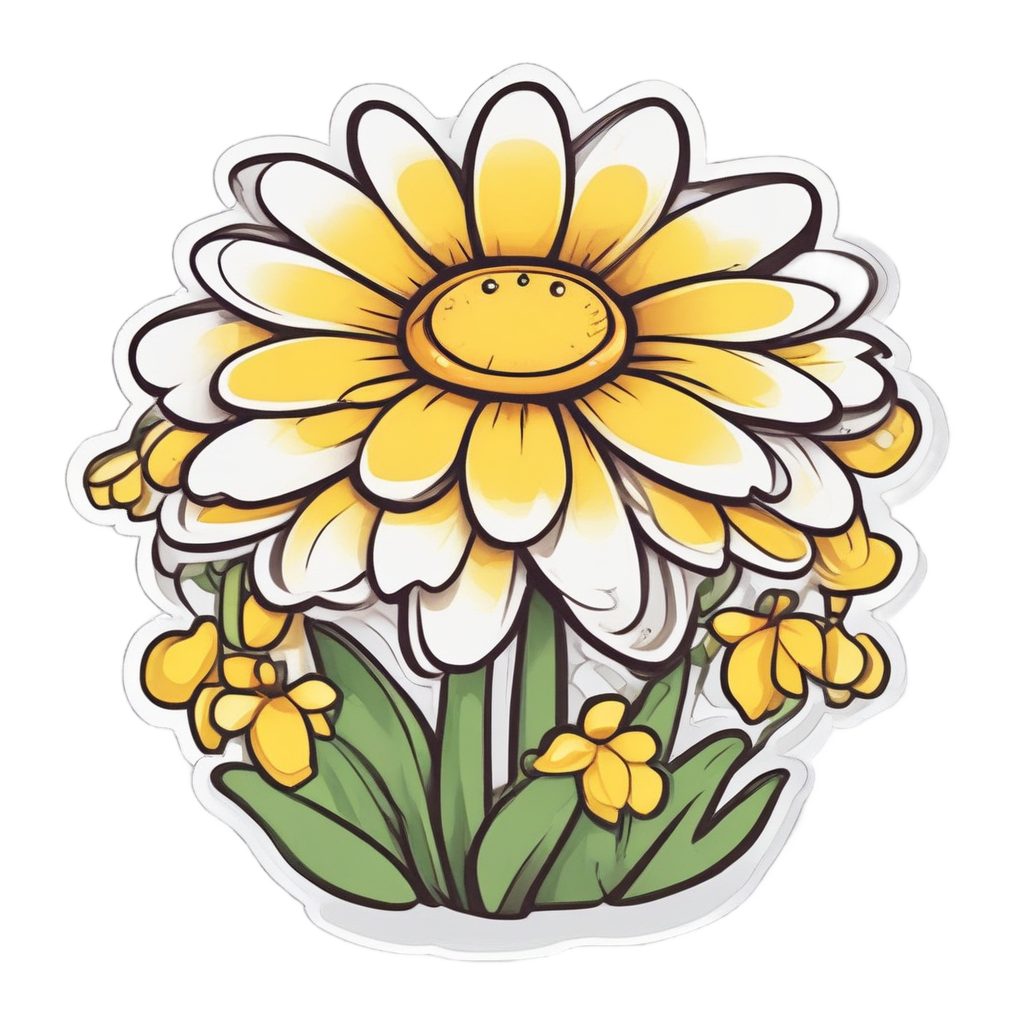 Sunny Daisy Snuggler — cottage scenes stickers