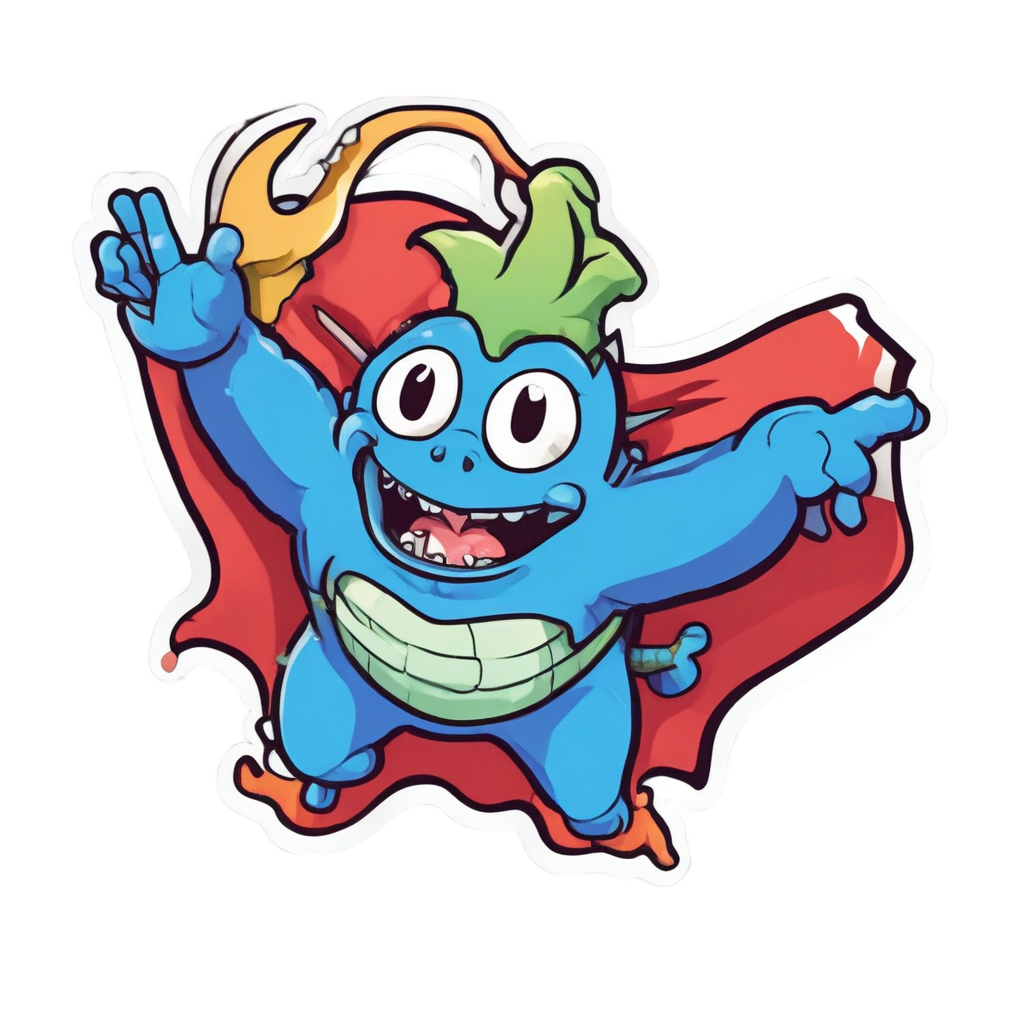 Super Lagoon Hero — horror stickers