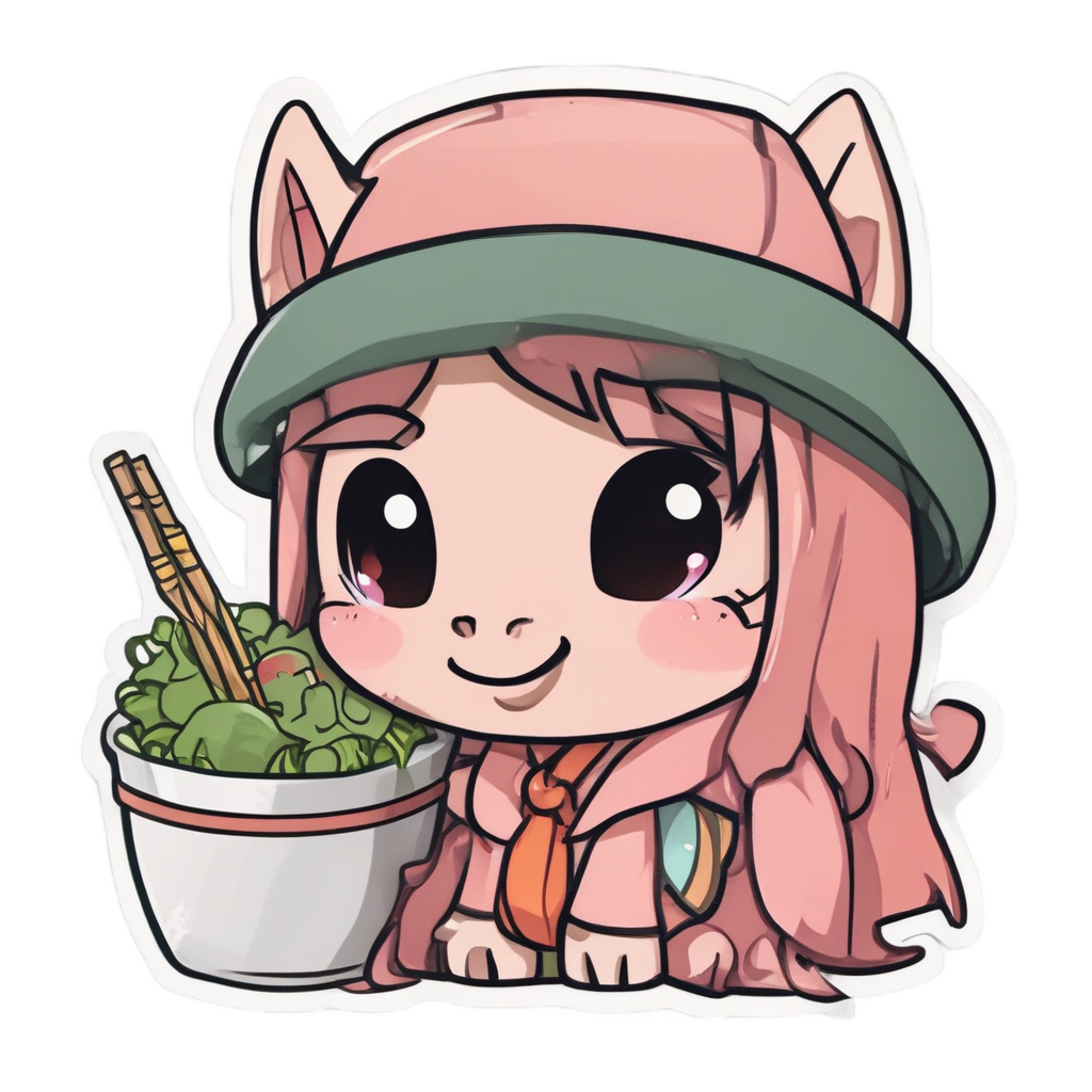 Sushi Roll Pony — food & drink stickers