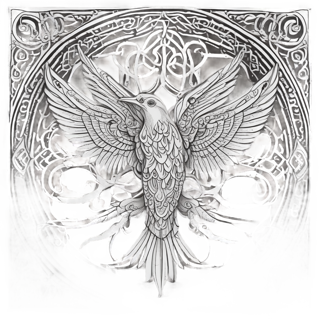 Swallow in Celtic Knot Design — american traditional stickers