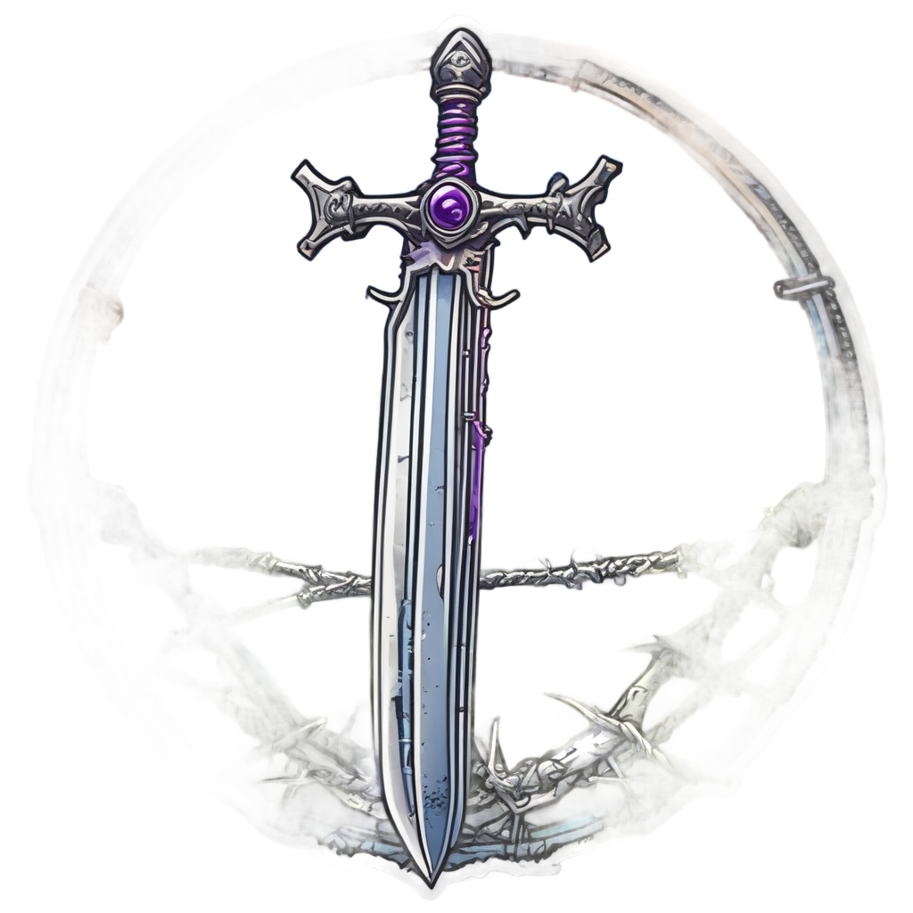 Sword in Wires — barbed wire stickers
