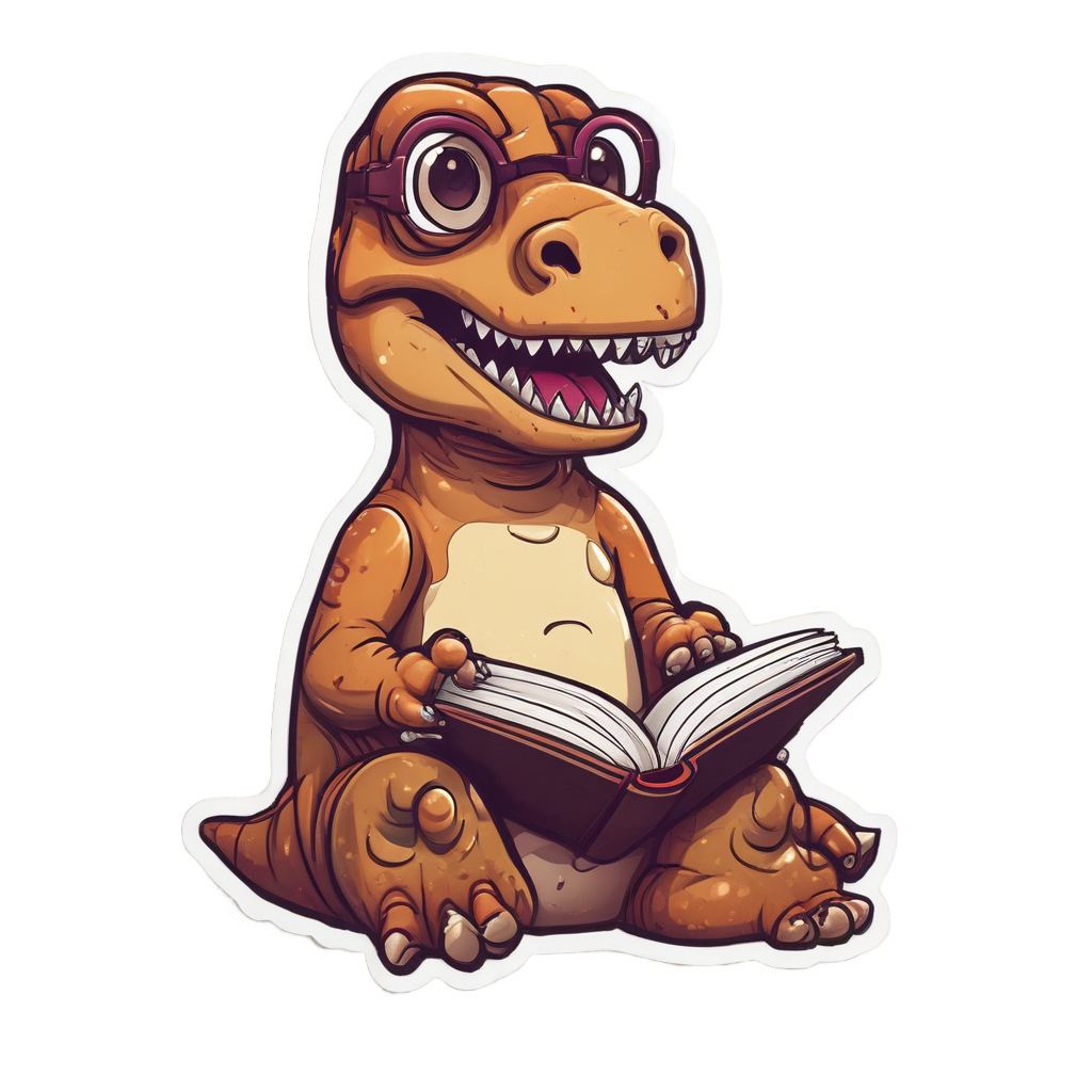 T-Rex Reading Book — dinosaurs stickers
