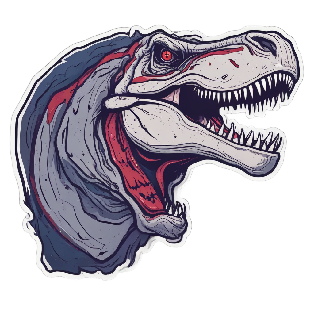 T-Rex Vampire With Cape — dinosaurs stickers