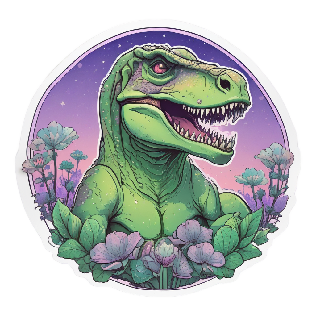 T-Rex Yoga Master — dinosaurs stickers