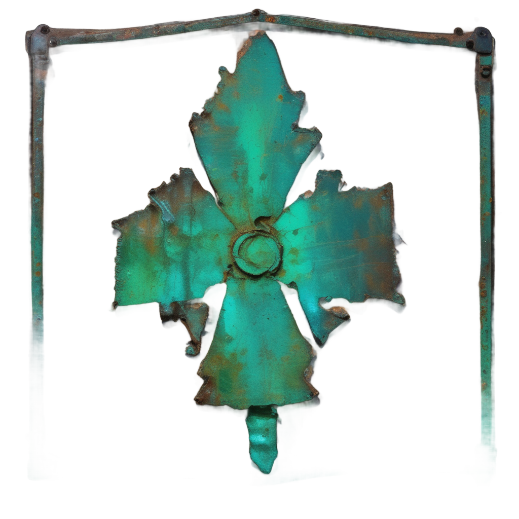 Tarnished Warning Sign — radioactive stickers