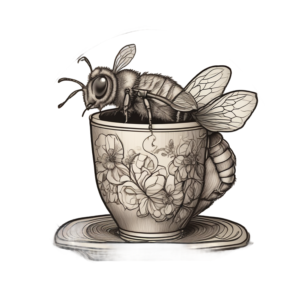 Tea Time Bee — insects stickers