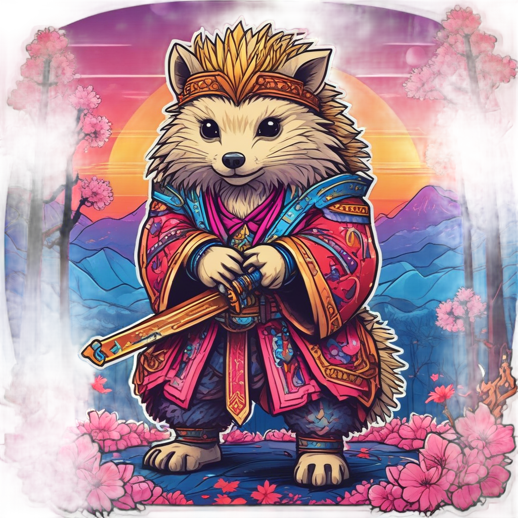 Techno Samurai Guard — woodland nursery stickers