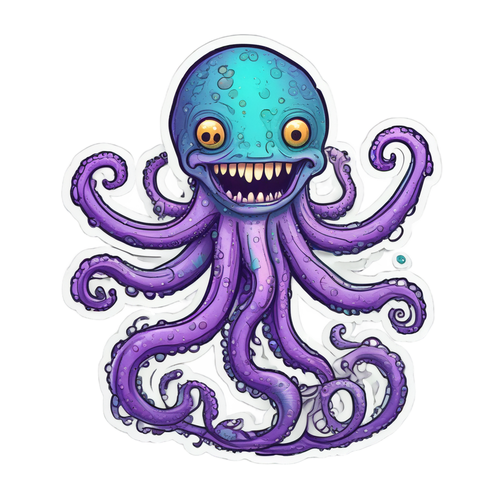 Tentacle Tangle Dance — horror stickers