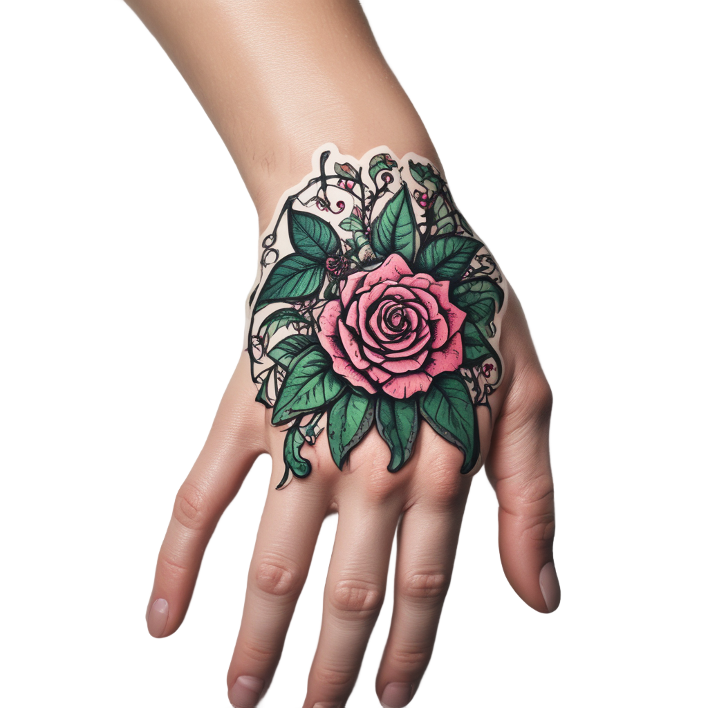 Thorns Around Wrist — blackwork flash stickers