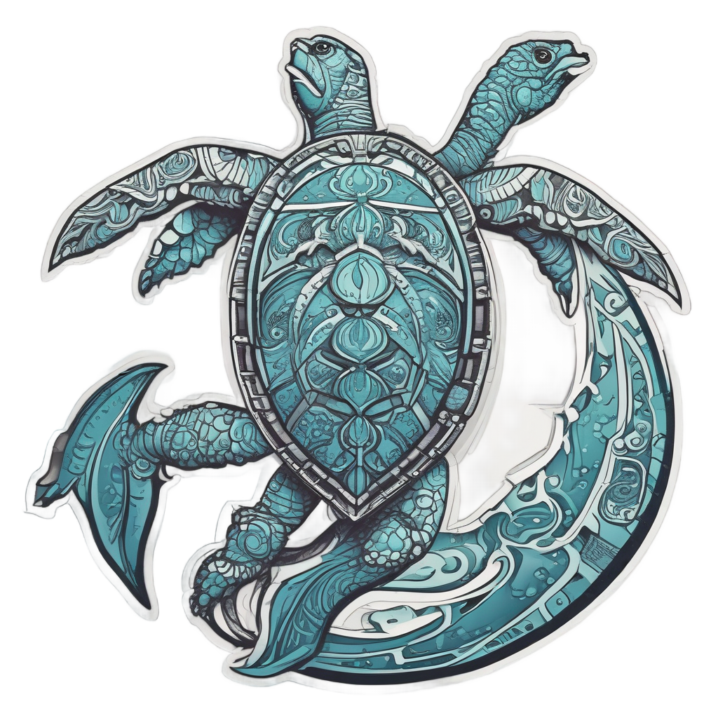 Tidal Guardian Turtle — reptiles stickers