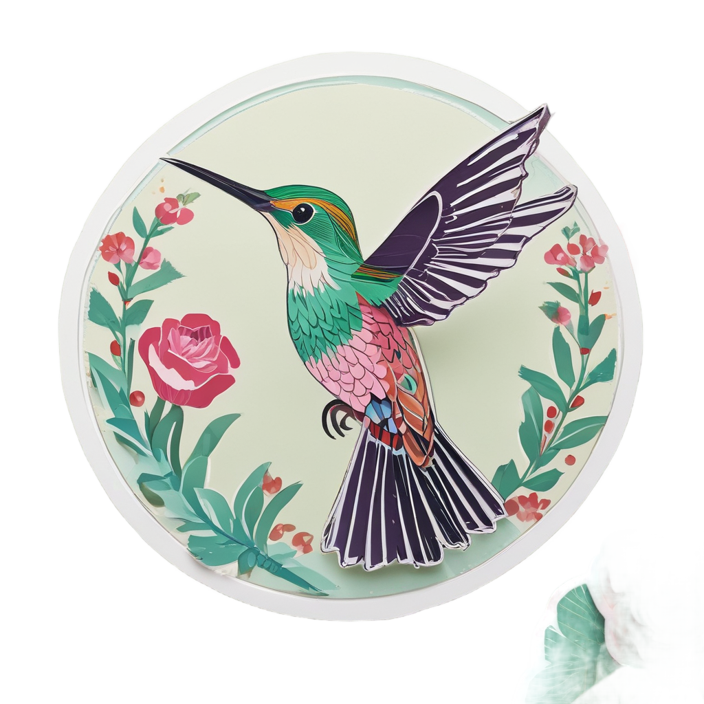Tiny Hummingbird with a Berry — birds stickers