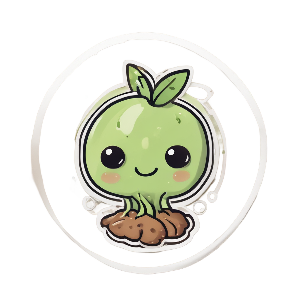 Tiny Sprout Awakening — line botanical stickers